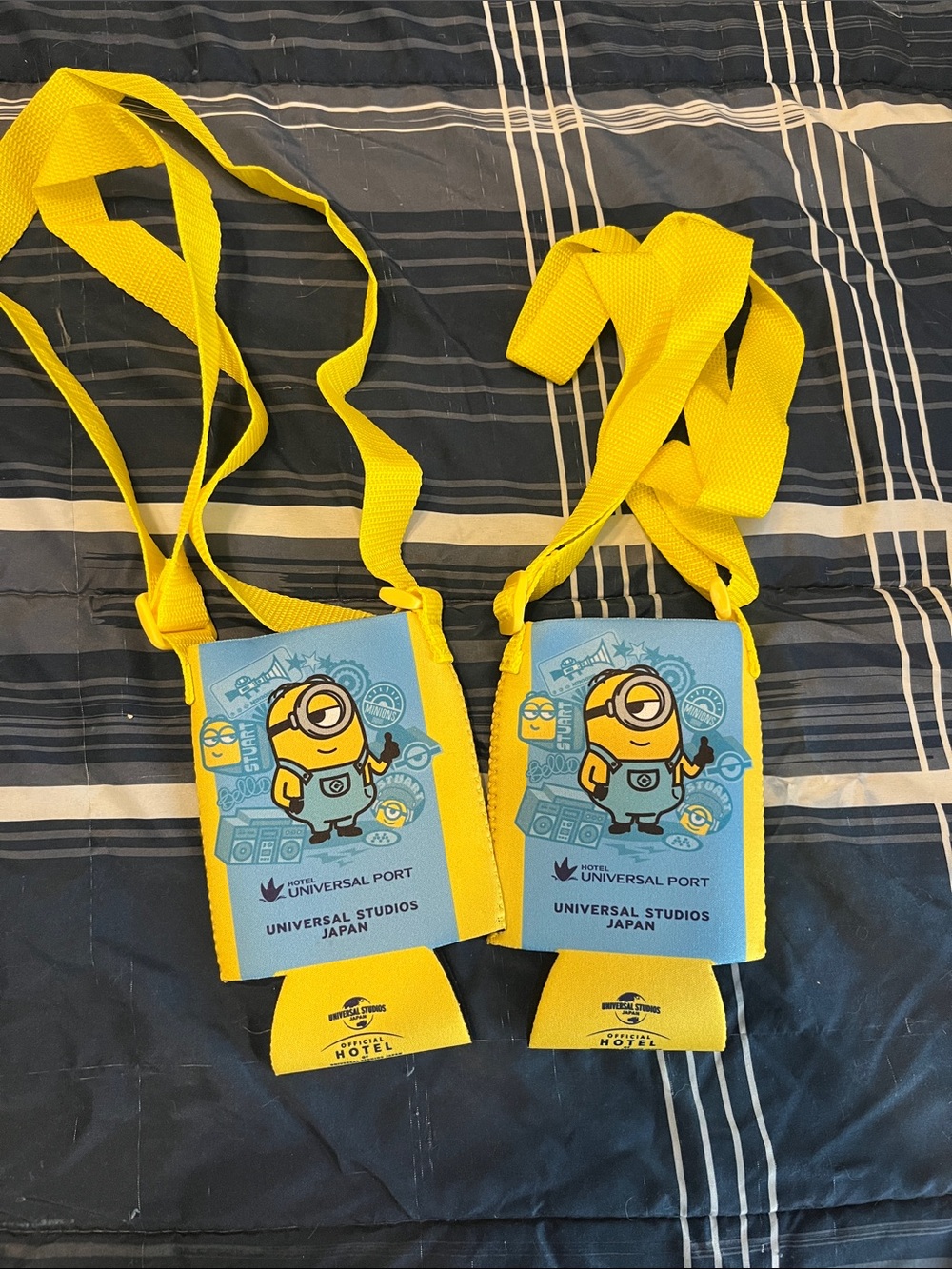 Universal Minions Japan water bottle Pouch – Yellow & Blue set of 2